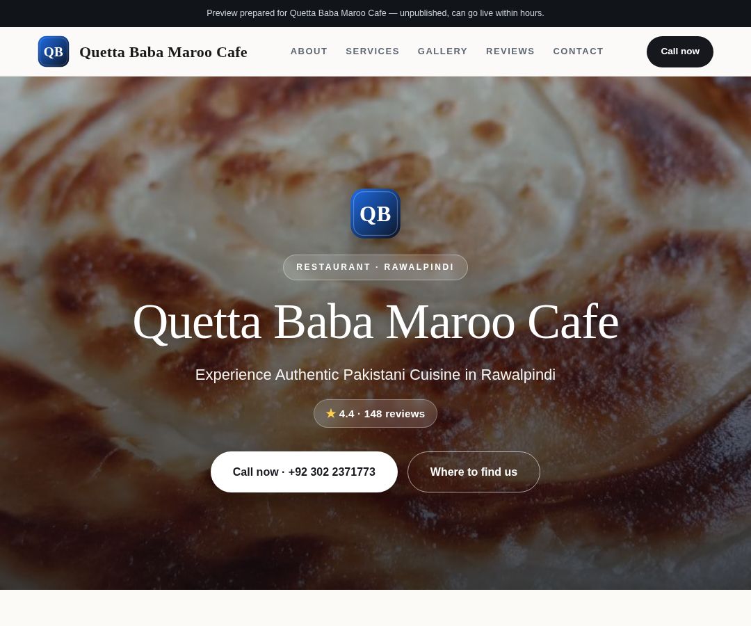 Quetta Baba Maroo Cafe