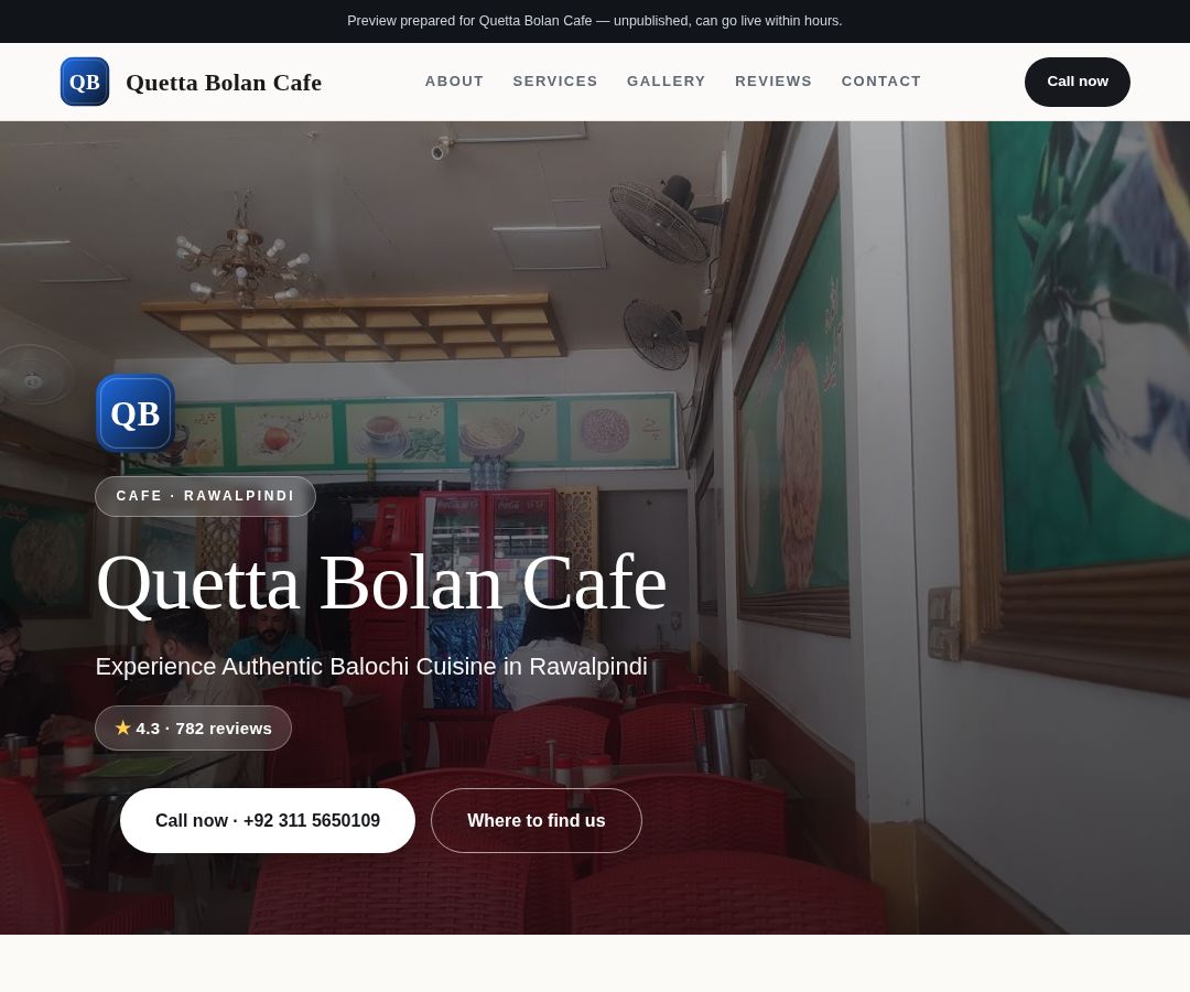 Quetta Bolan Cafe