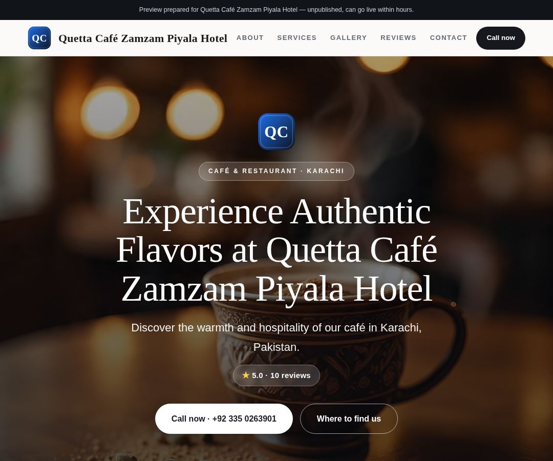 Quetta Café Zamzam Piyala Hotel