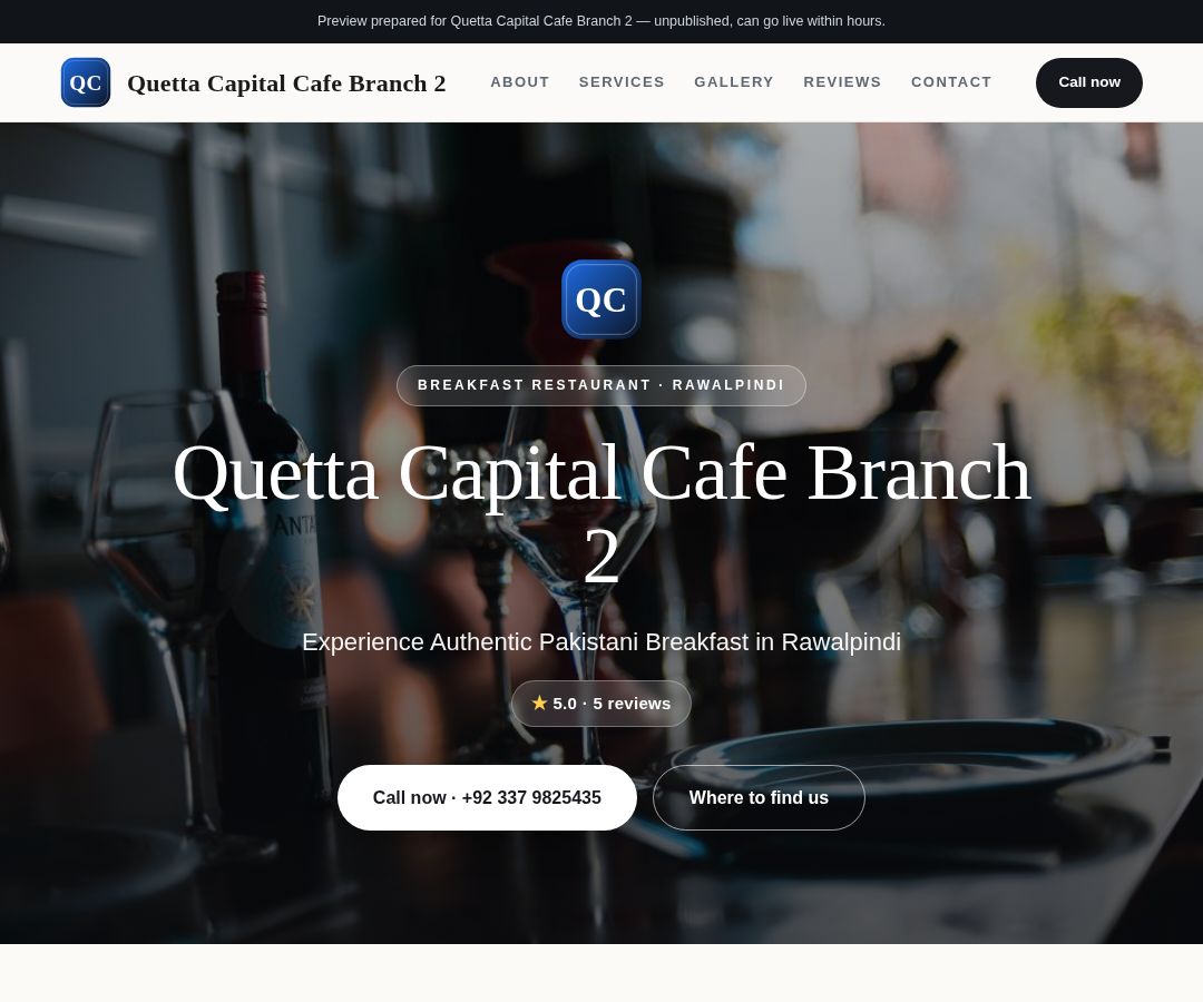 Quetta Capital Cafe Branch 2