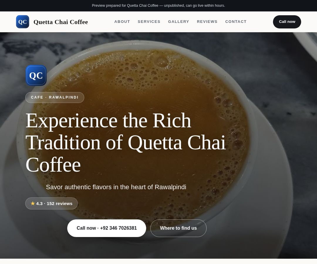 Quetta Chai Coffee