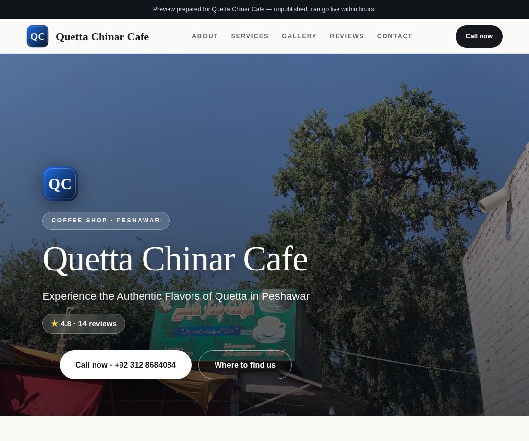 Quetta Chinar Cafe