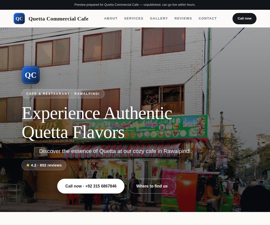 Quetta Commercial Cafe