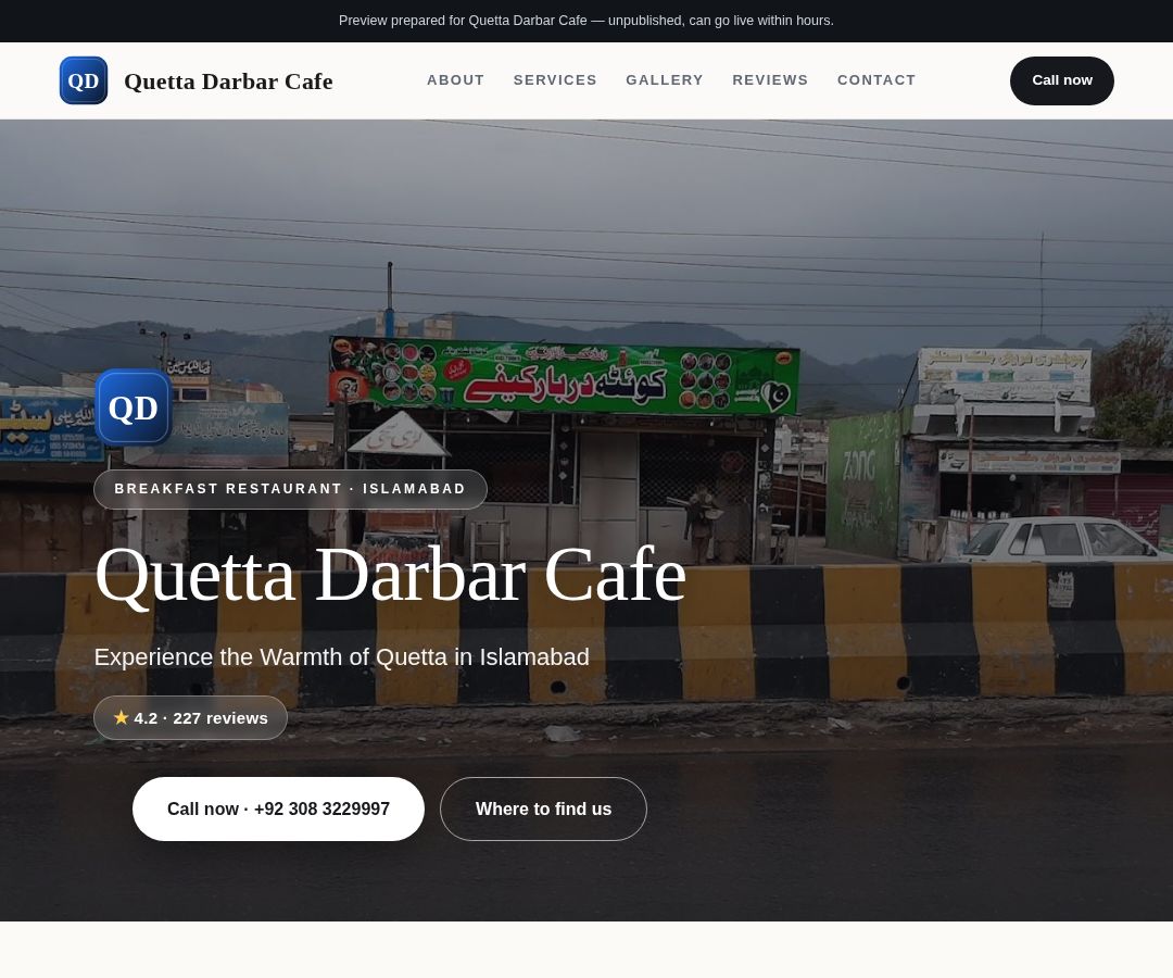 Quetta Darbar Cafe