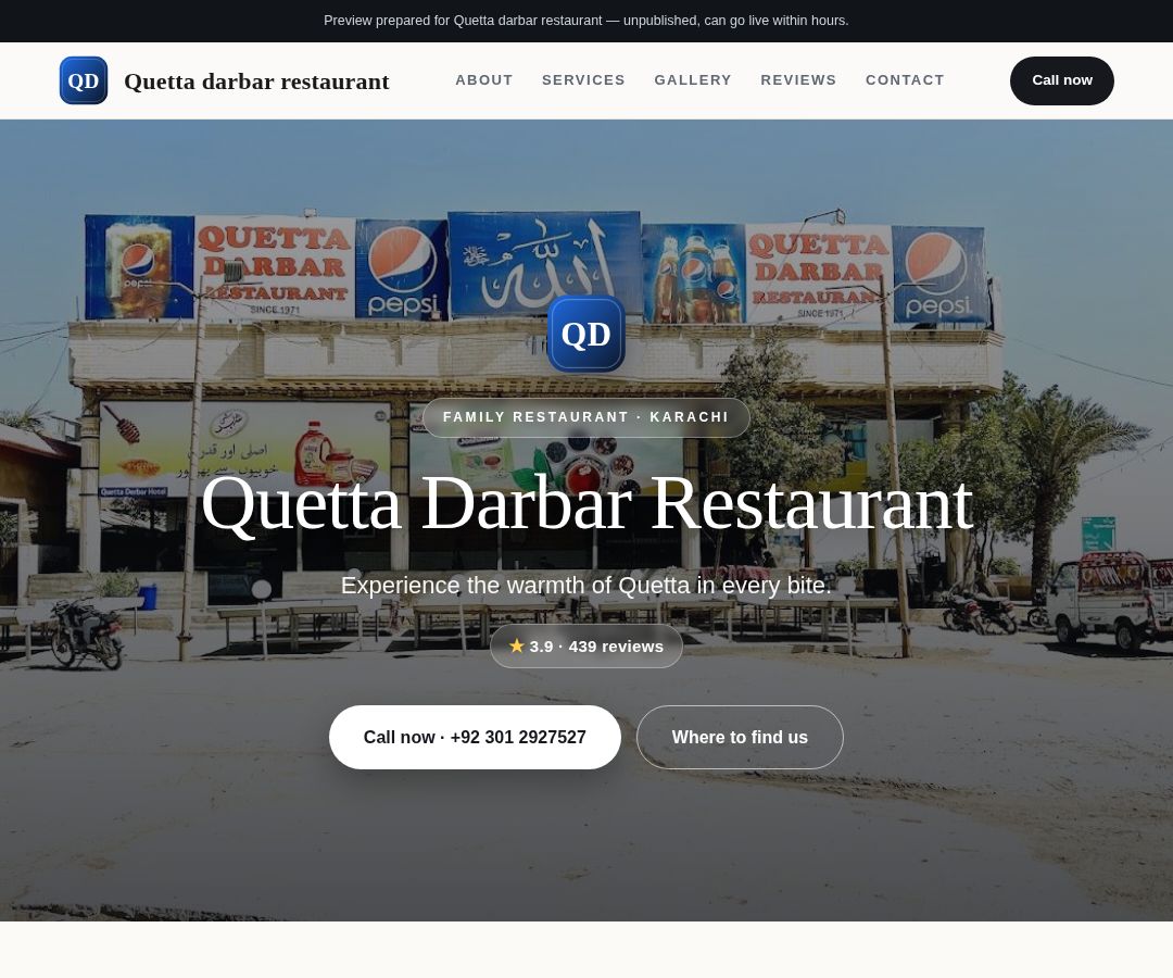 Quetta darbar restaurant
