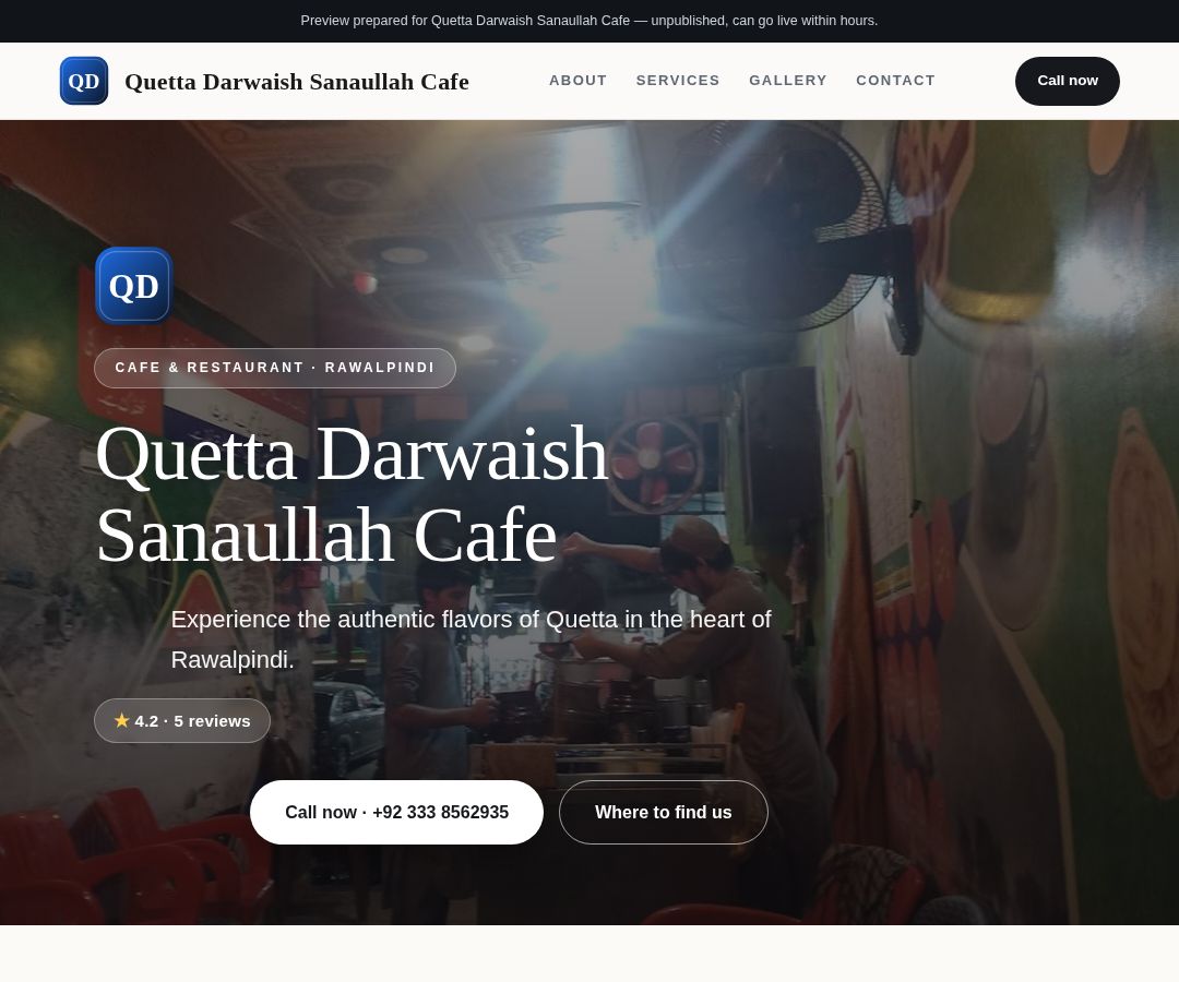 Quetta Darwaish Sanaullah Cafe
