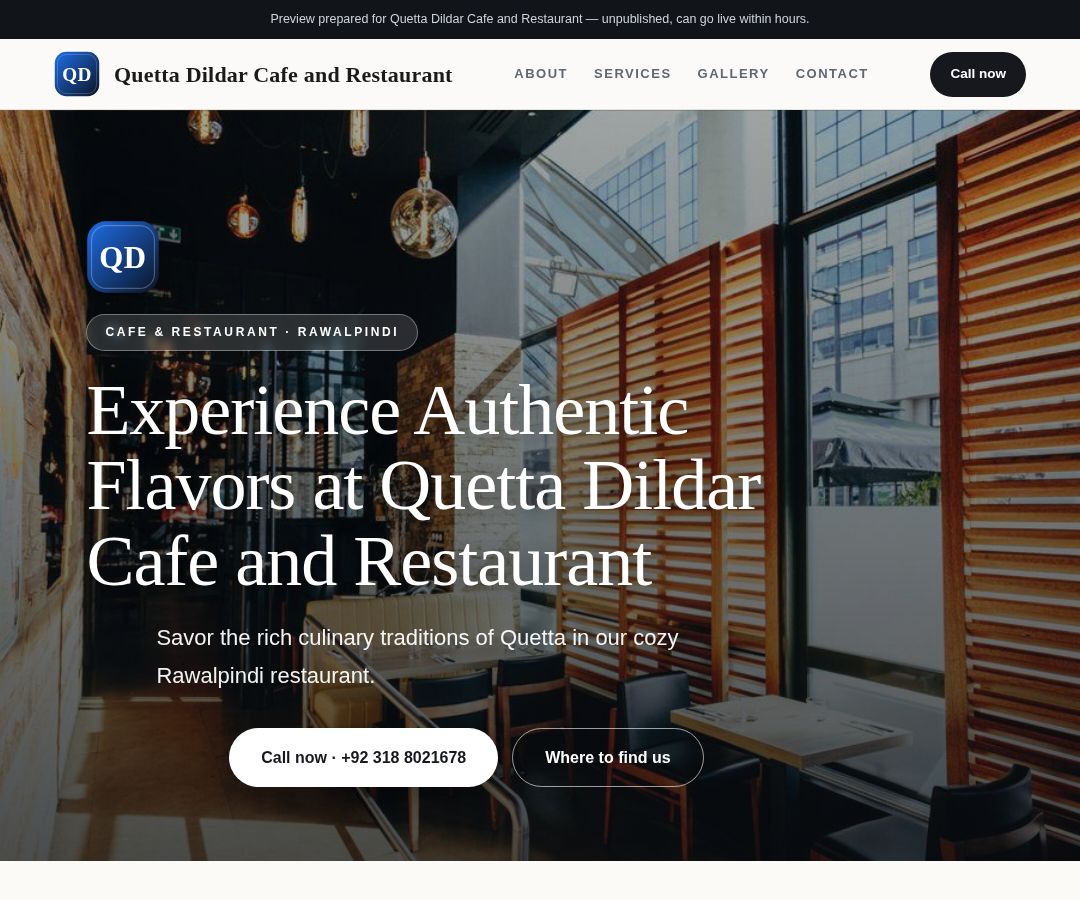 Quetta Dildar Cafe and Restaurant