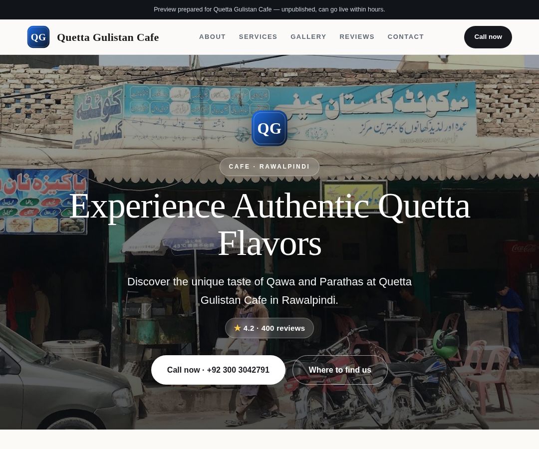 Quetta Gulistan Cafe