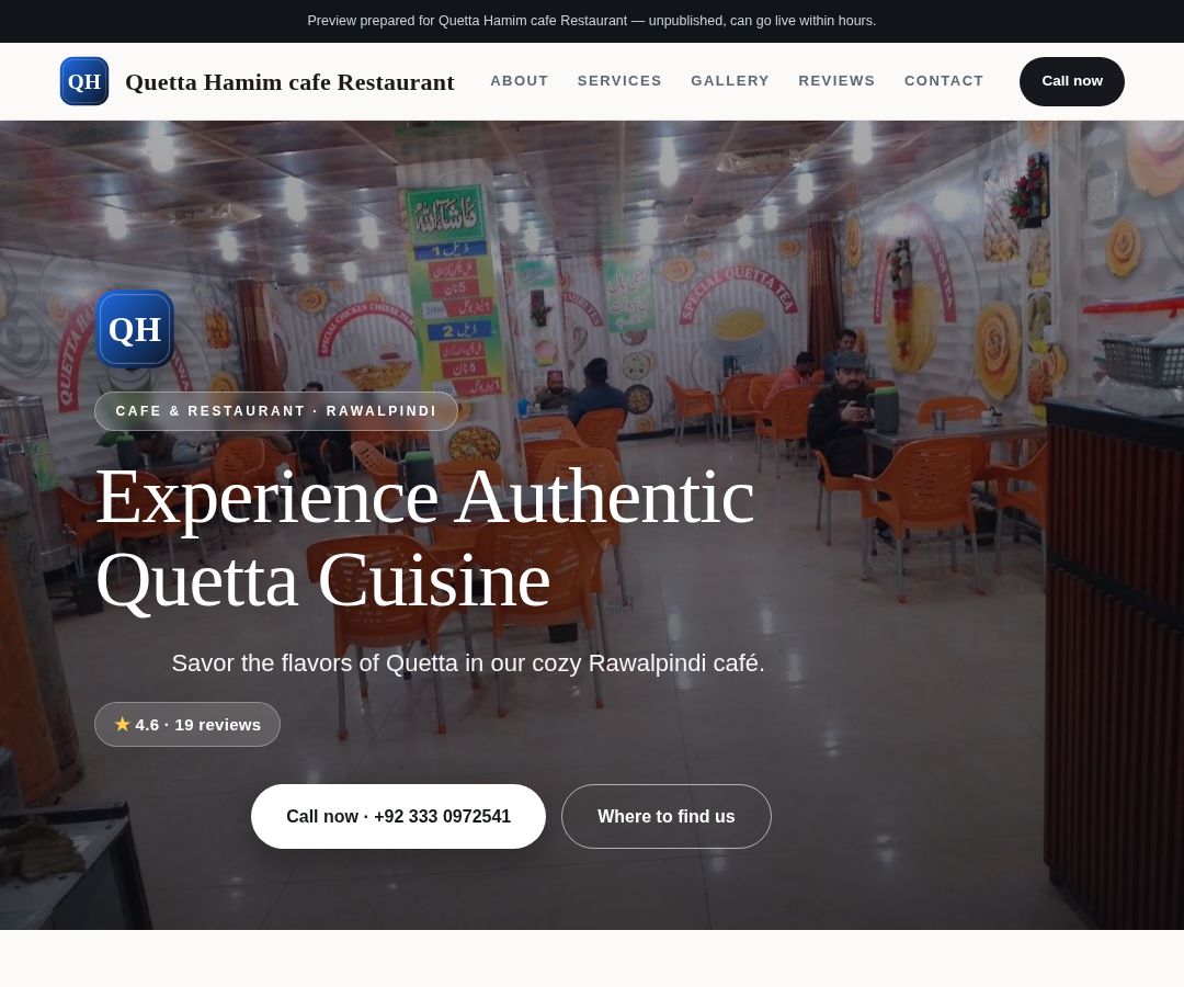 Quetta Hamim cafe Restaurant