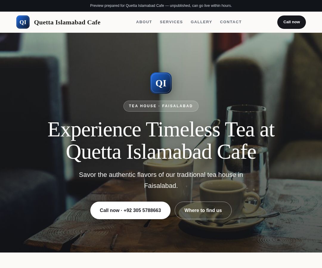 Quetta Islamabad Cafe