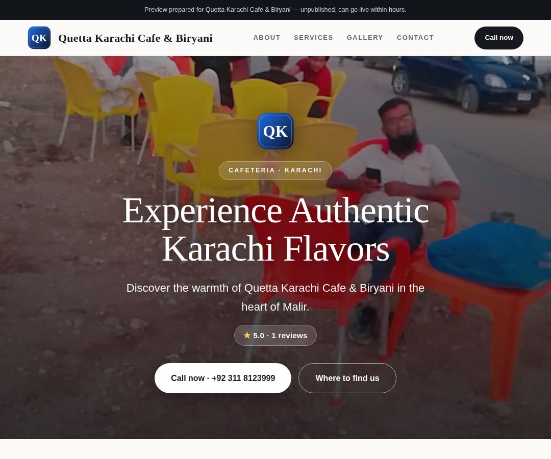 Quetta Karachi Cafe & Biryani