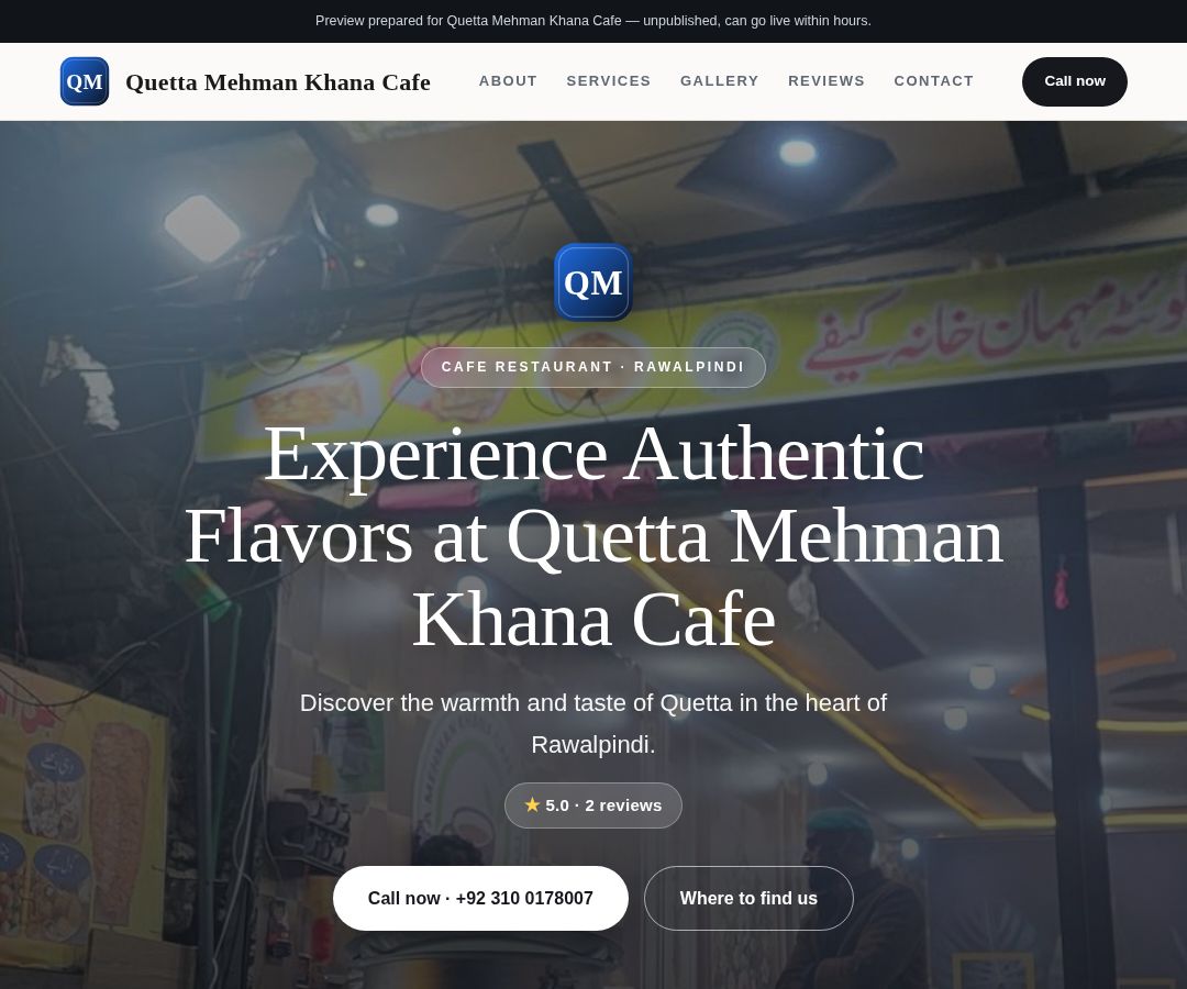Quetta Mehman Khana Cafe