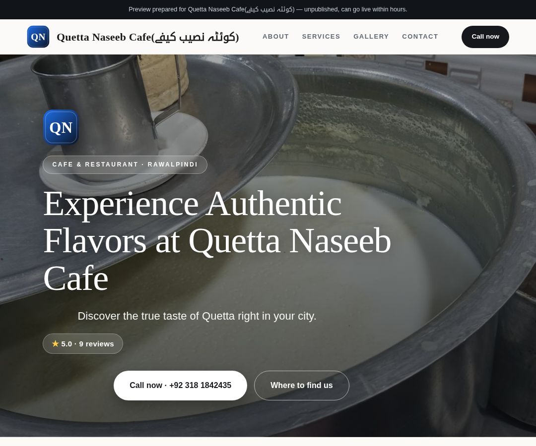 Quetta Naseeb Cafe(کوئٹہ نصیب کیفے)