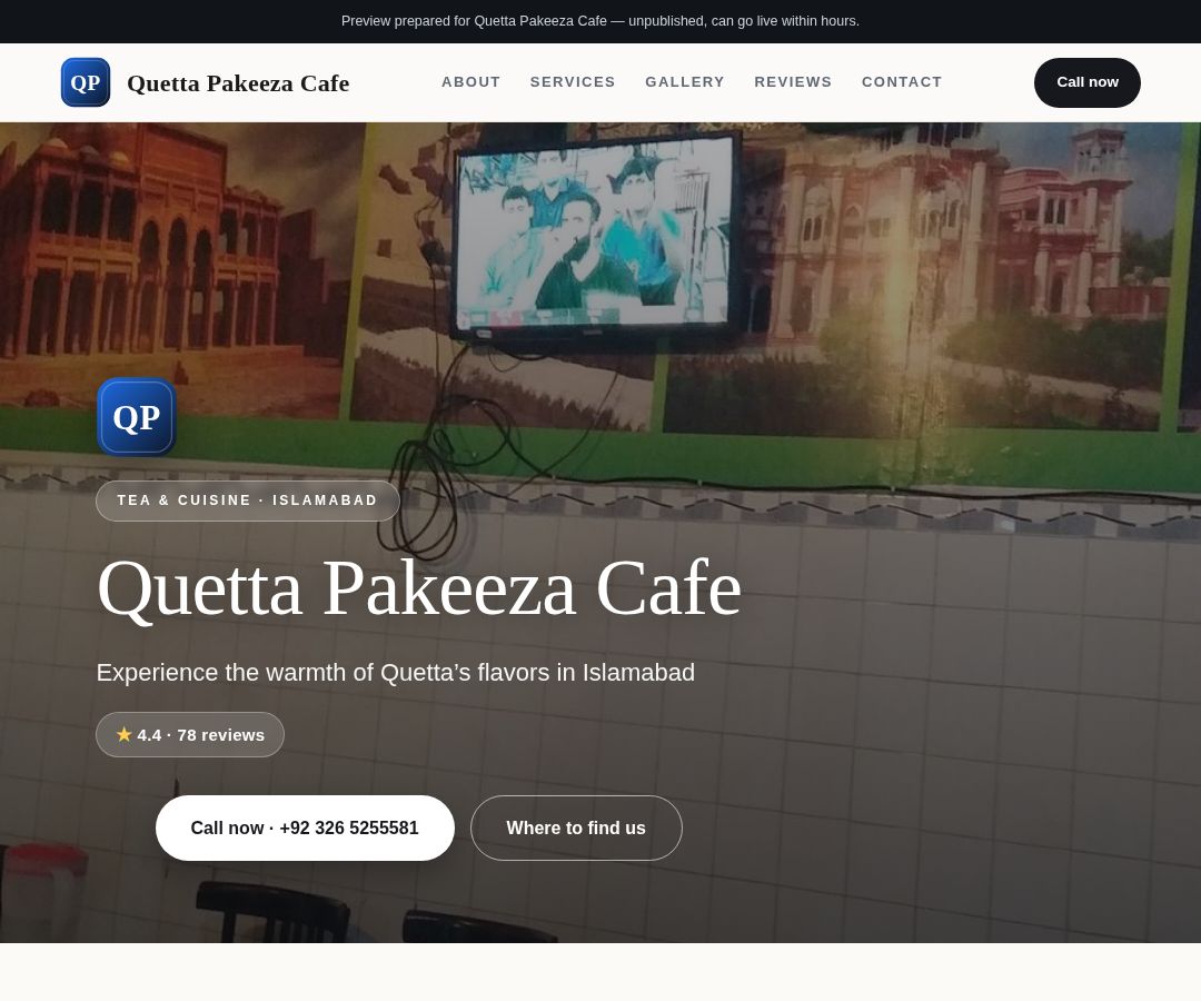 Quetta Pakeeza Cafe