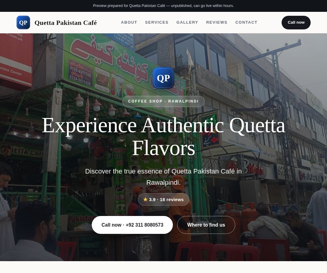 Quetta Pakistan Café