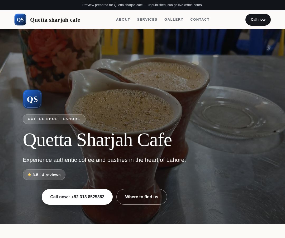 Quetta sharjah cafe