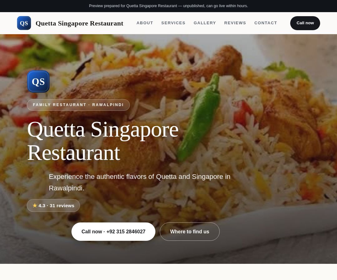 Quetta Singapore Restaurant