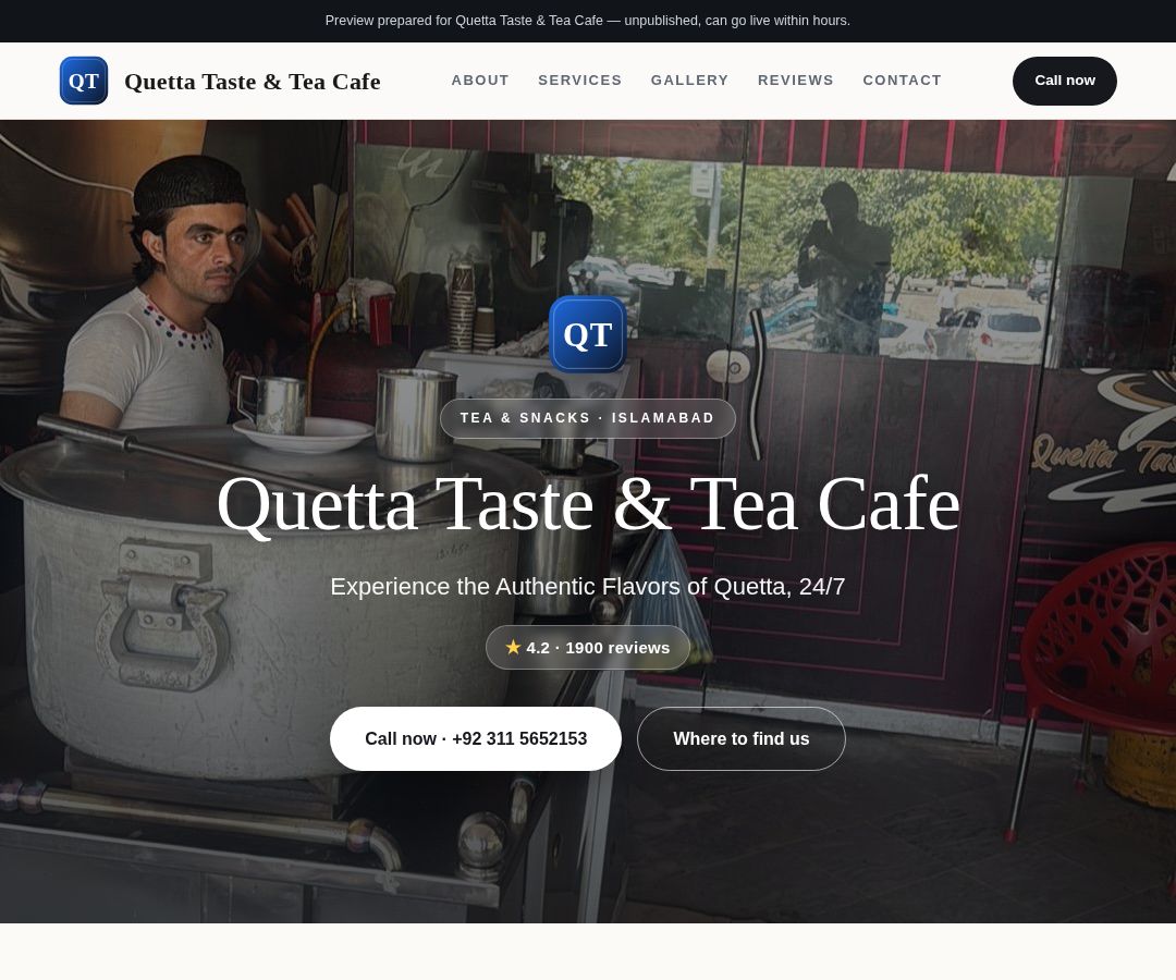 Quetta Taste & Tea Cafe
