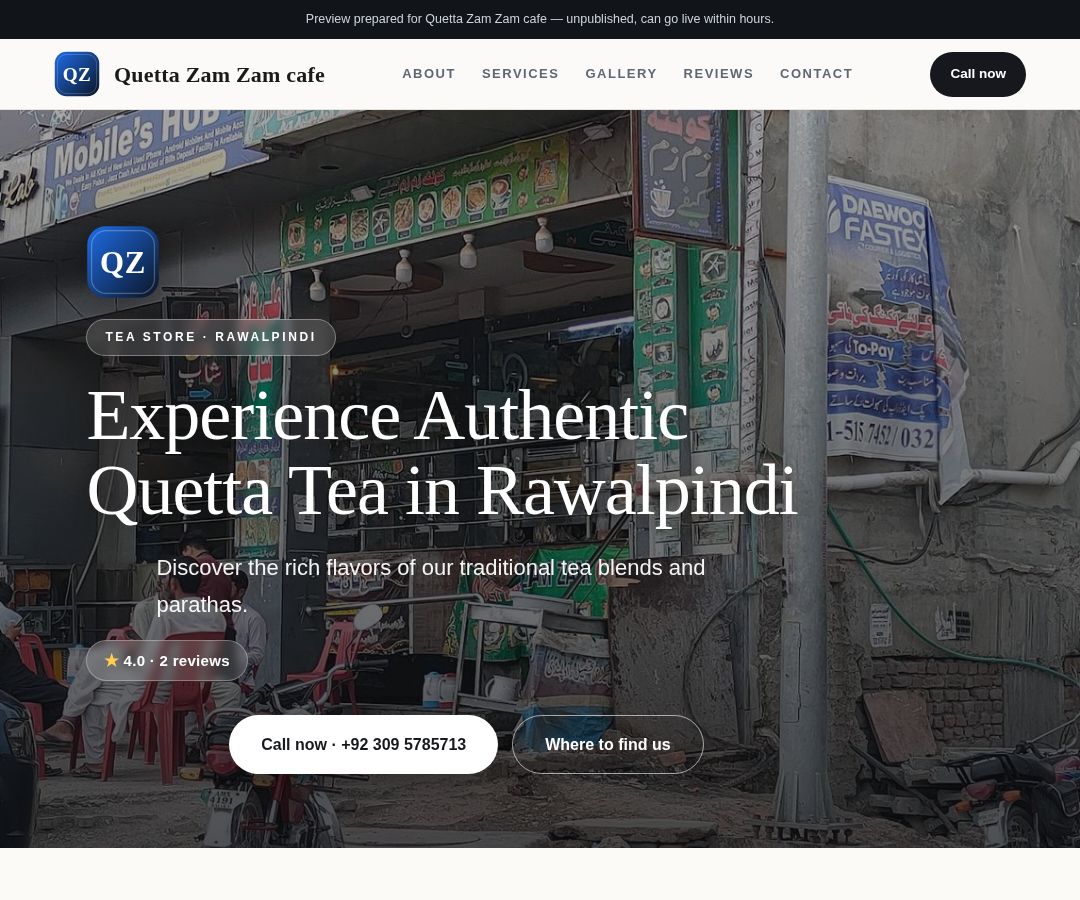 Quetta Zam Zam cafe