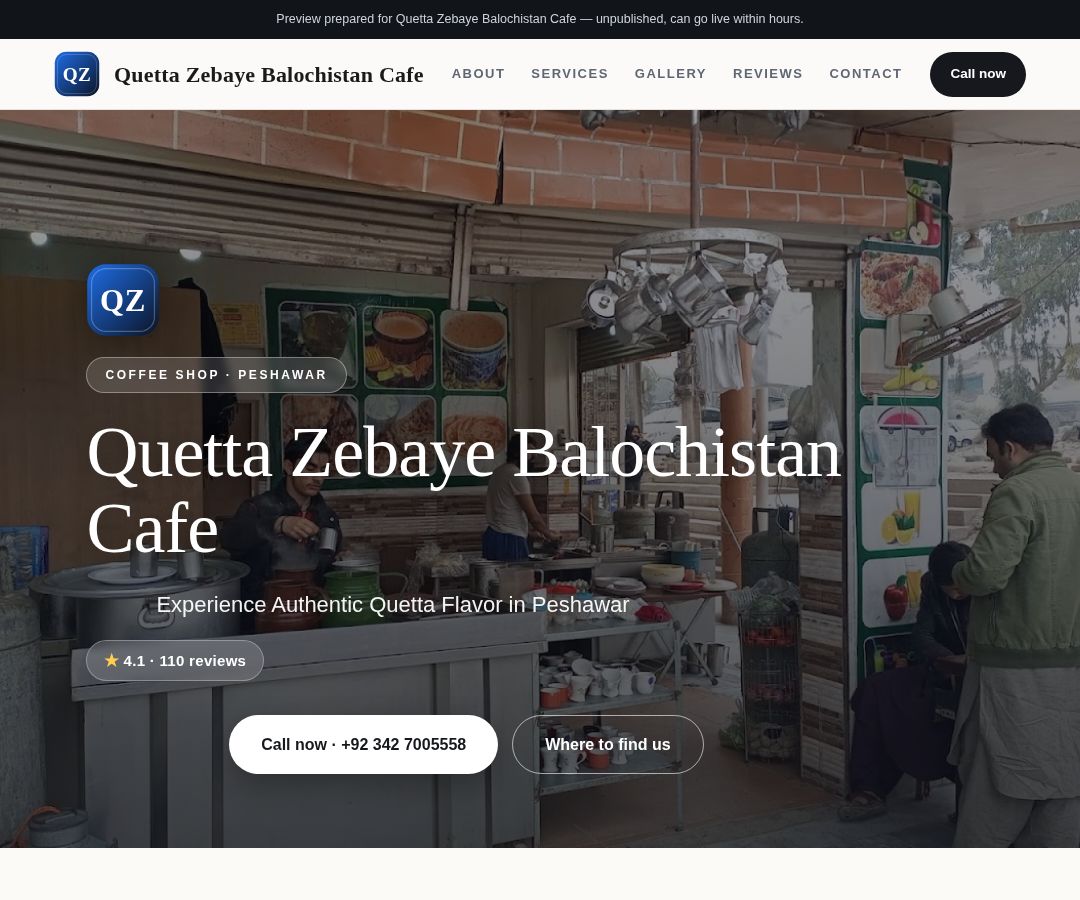 Quetta Zebaye Balochistan Cafe