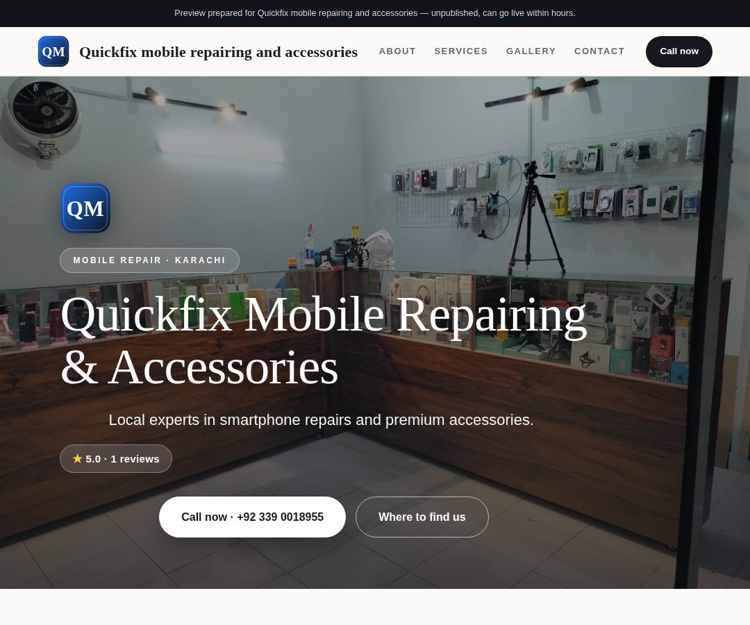 Quickfix mobile repairing and accessories