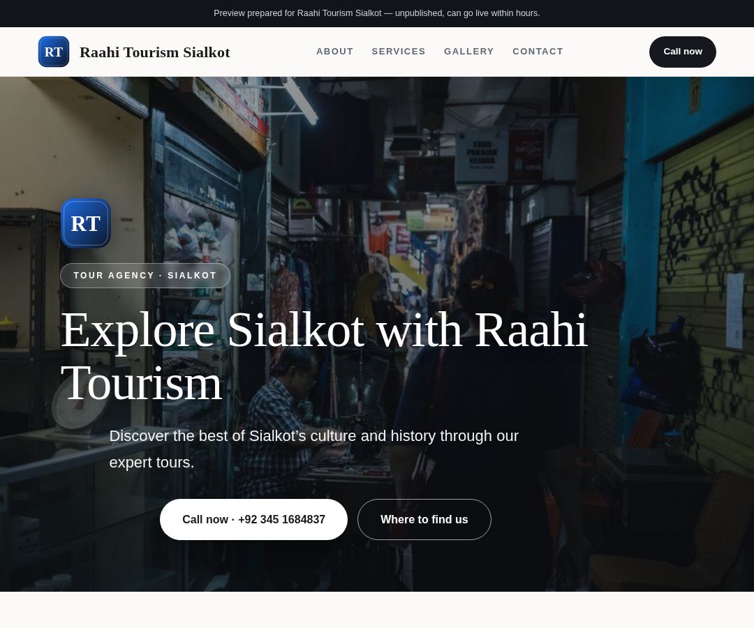 Raahi Tourism Sialkot