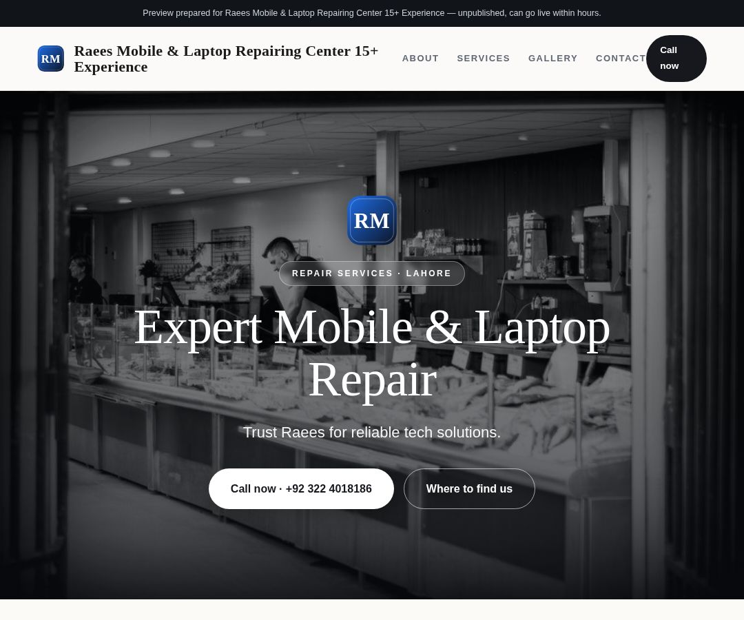 Raees Mobile & Laptop Repairing Center 15+ Experience