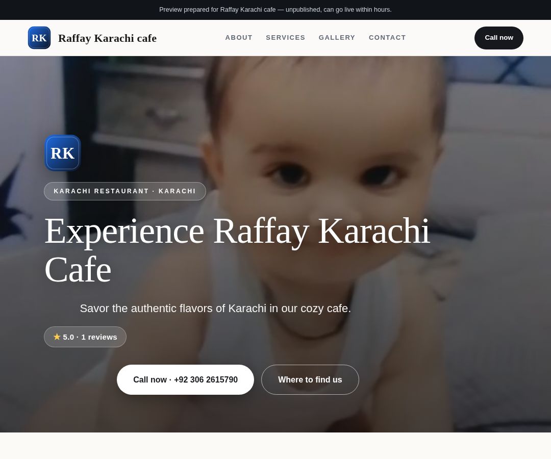 Raffay Karachi cafe