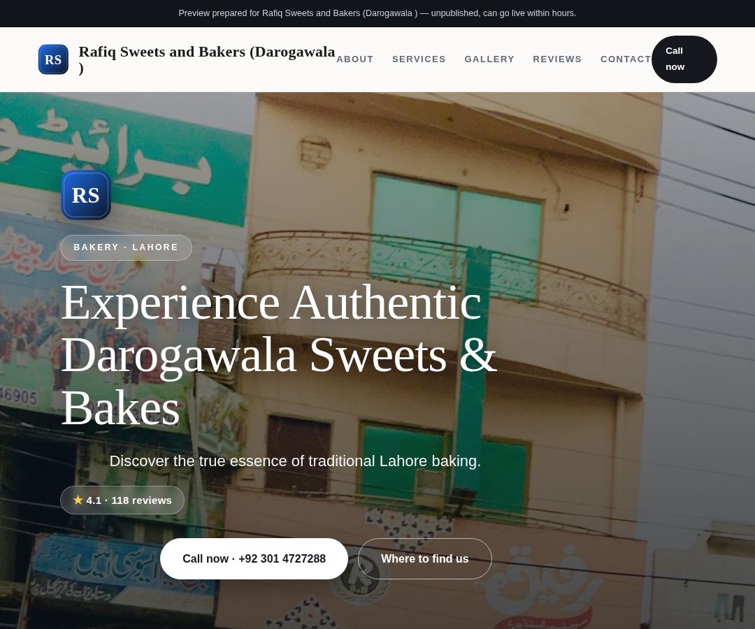 Rafiq Sweets and Bakers (Darogawala )