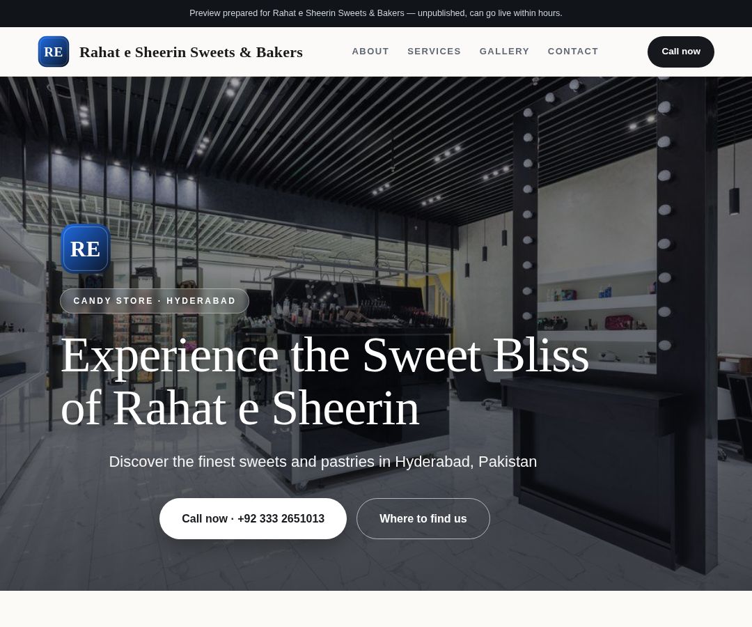 Rahat e Sheerin Sweets & Bakers