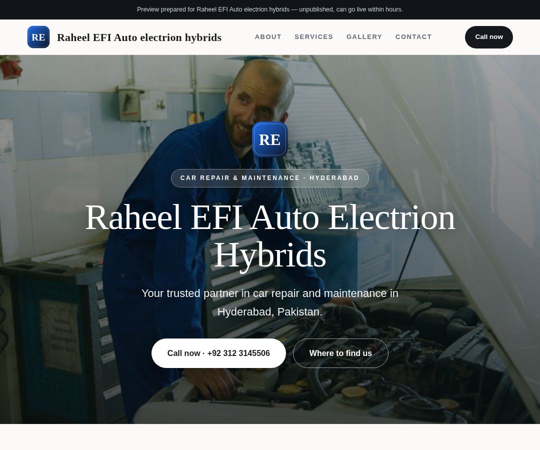 Raheel EFI Auto electrion hybrids