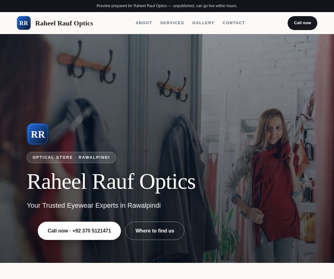 Raheel Rauf Optics