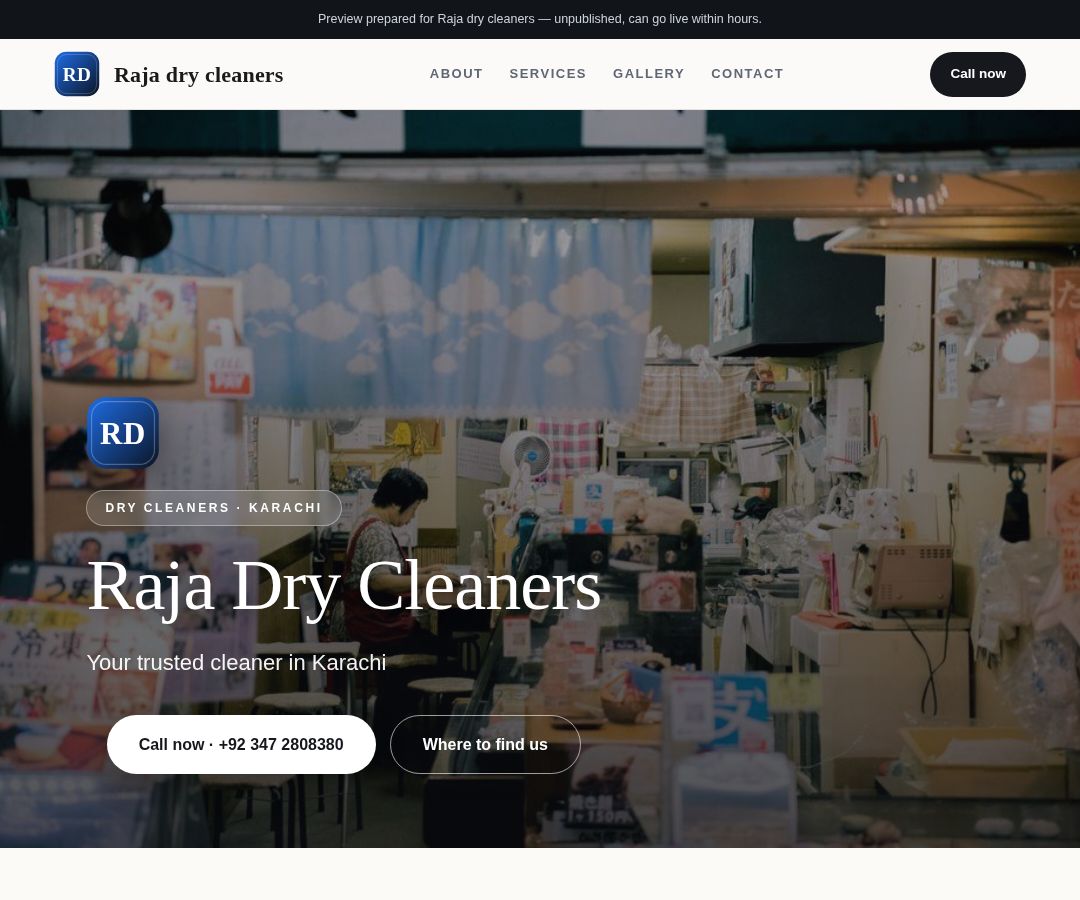 Raja dry cleaners
