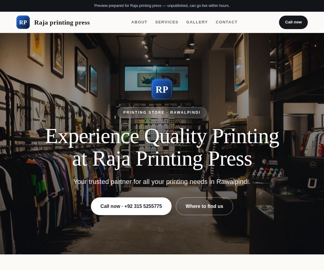 Raja printing press