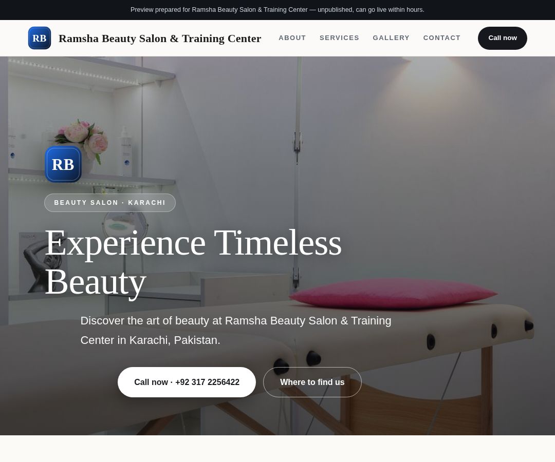 Ramsha Beauty Salon & Training Center
