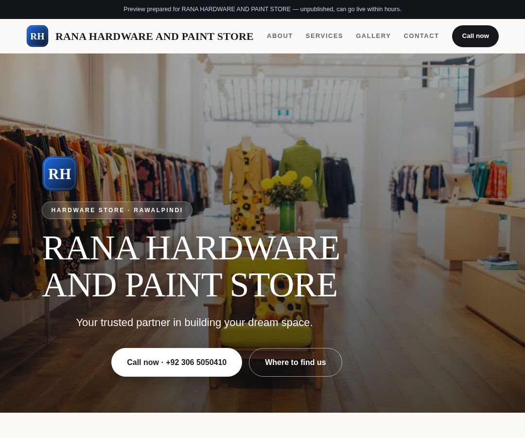 RANA HARDWARE AND PAINT STORE