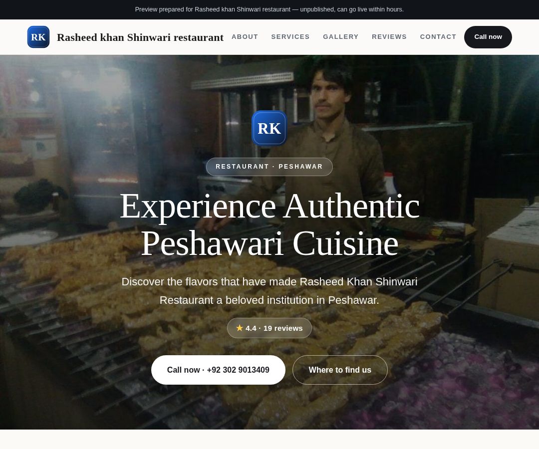 Rasheed khan Shinwari restaurant