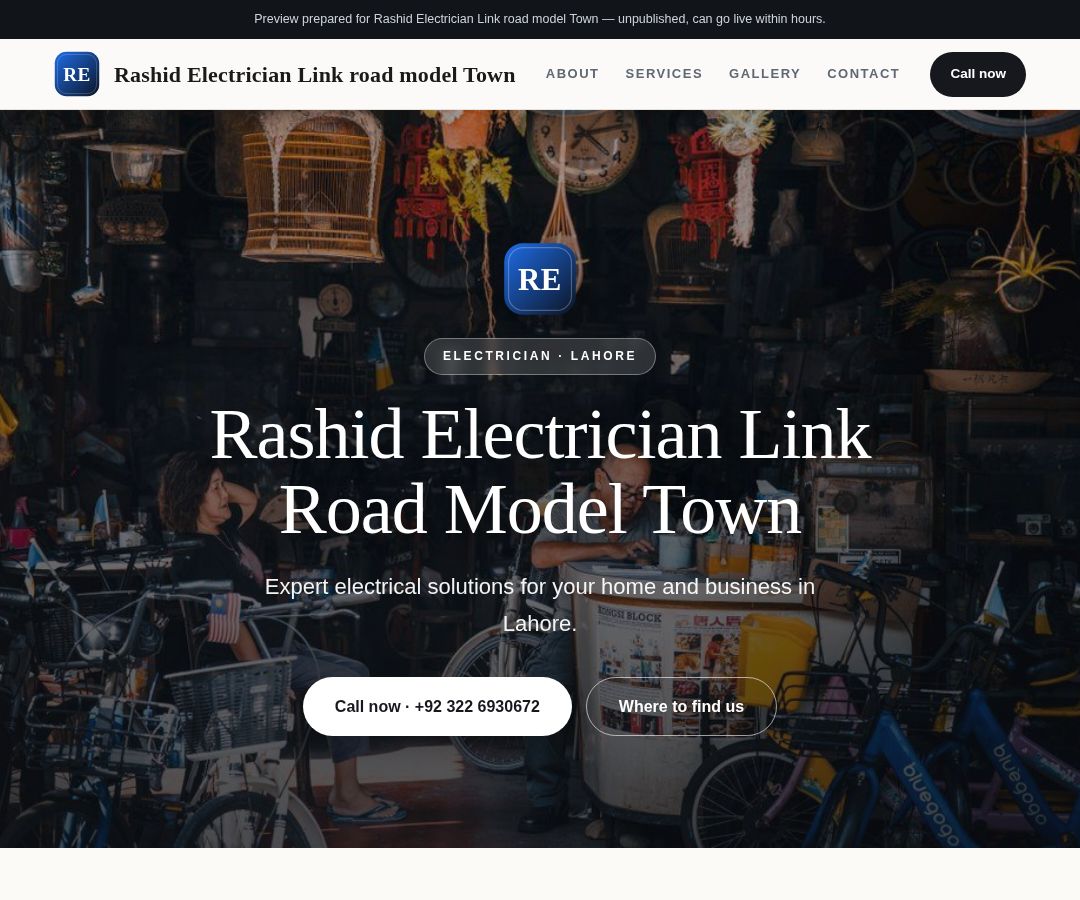 Rashid Electrician Link road model Town