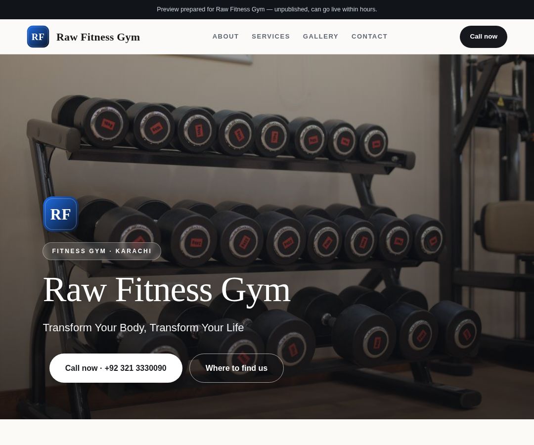 Raw Fitness Gym