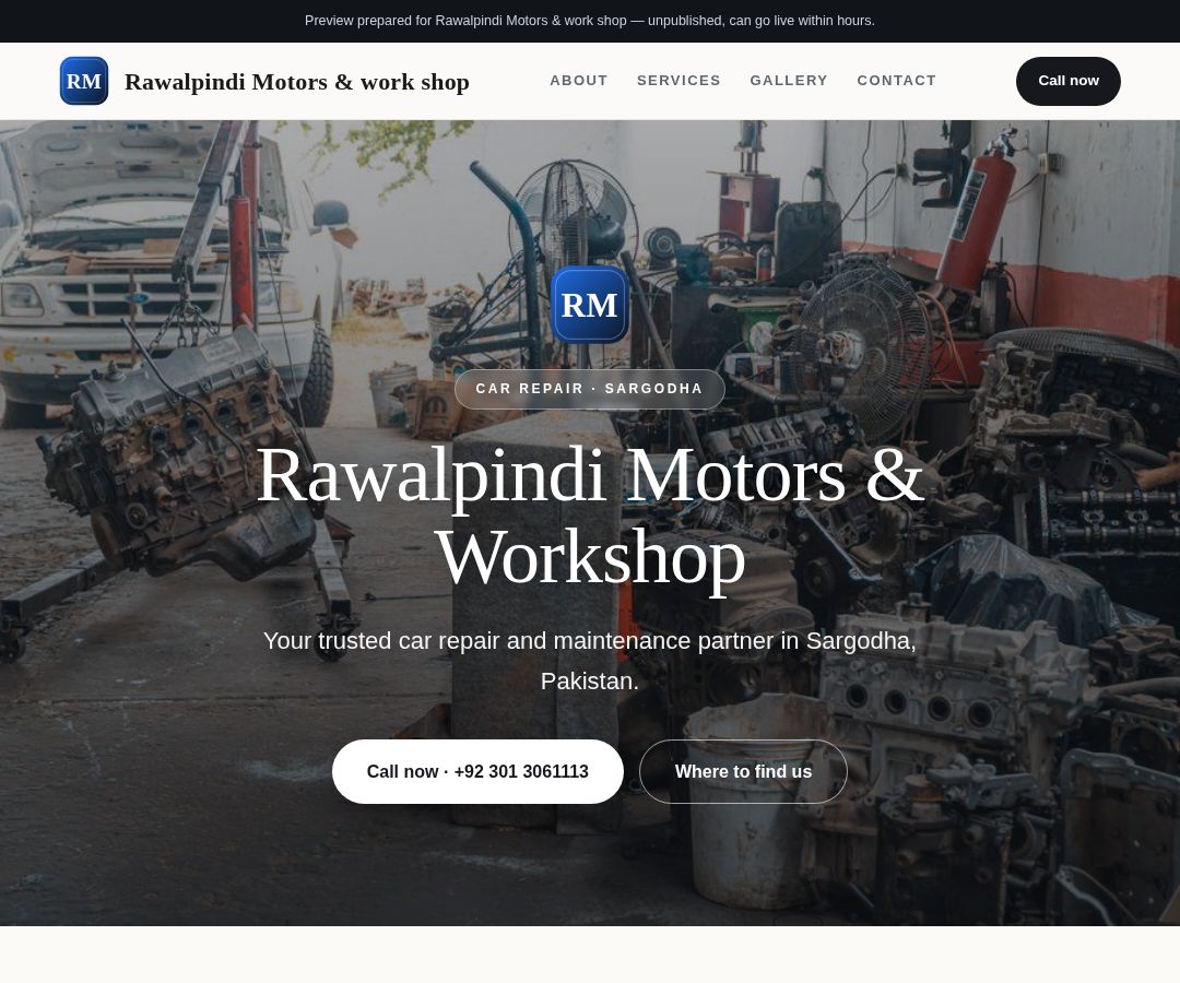 Rawalpindi Motors & work shop
