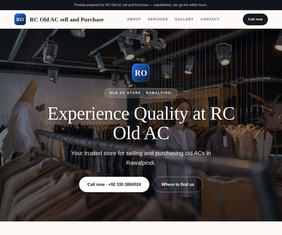 RC Old AC sell and Purchase