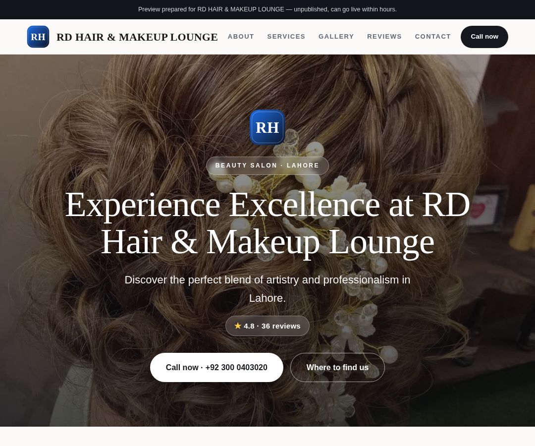 RD HAIR & MAKEUP LOUNGE