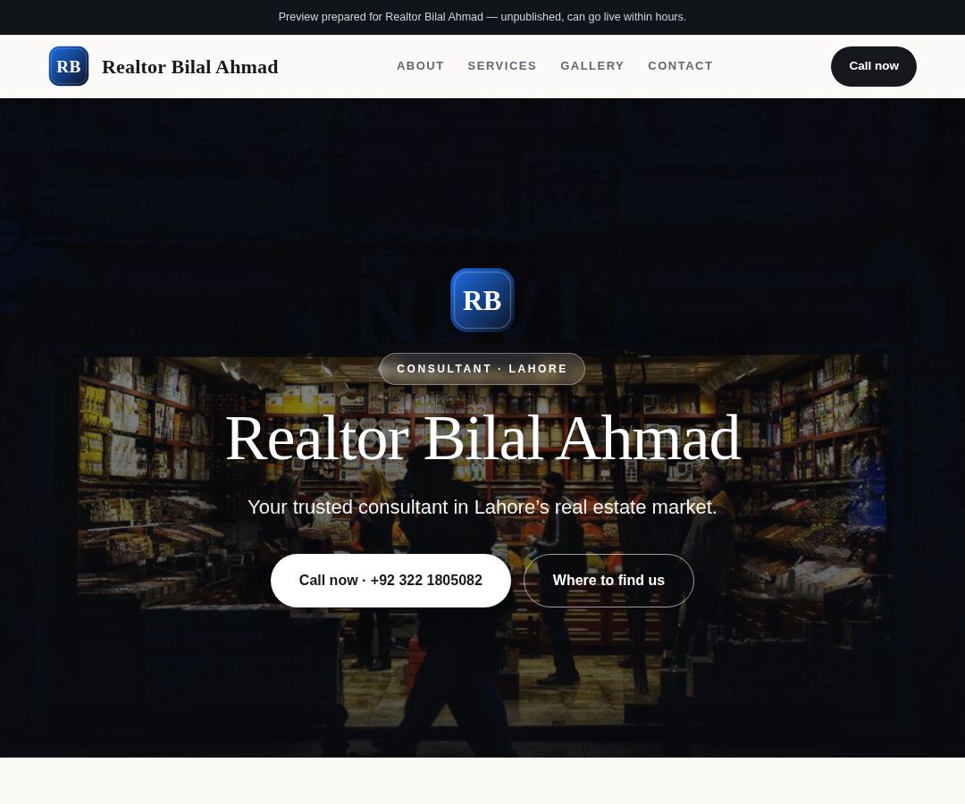 Realtor Bilal Ahmad