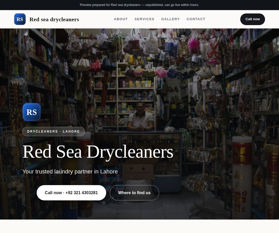 Red sea drycleaners