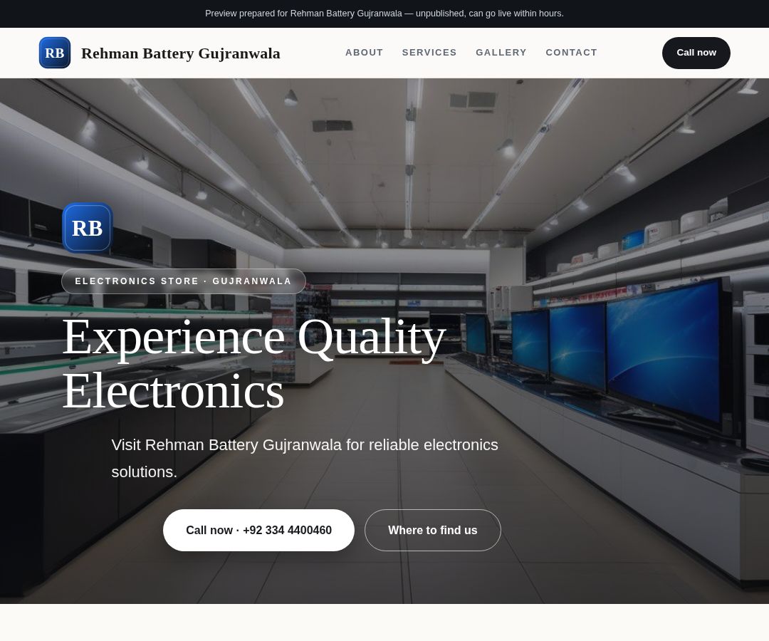 Rehman Battery Gujranwala