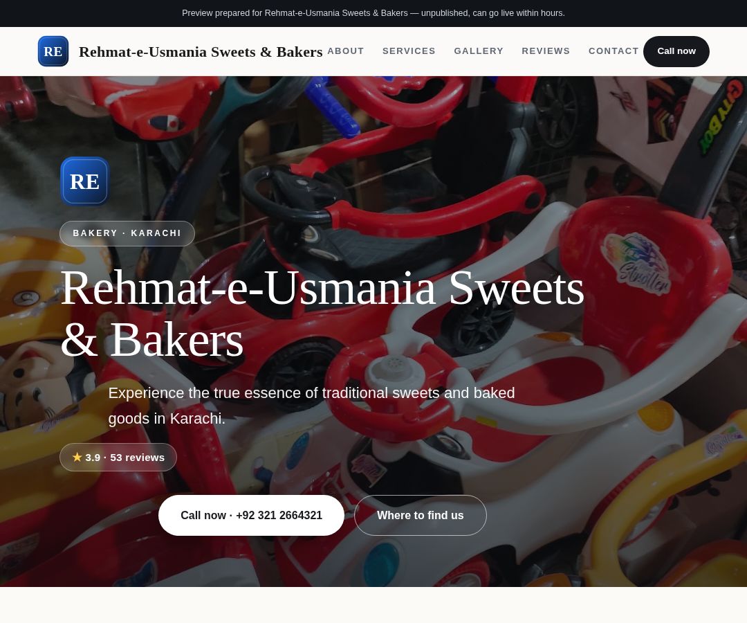 Rehmat-e-Usmania Sweets & Bakers