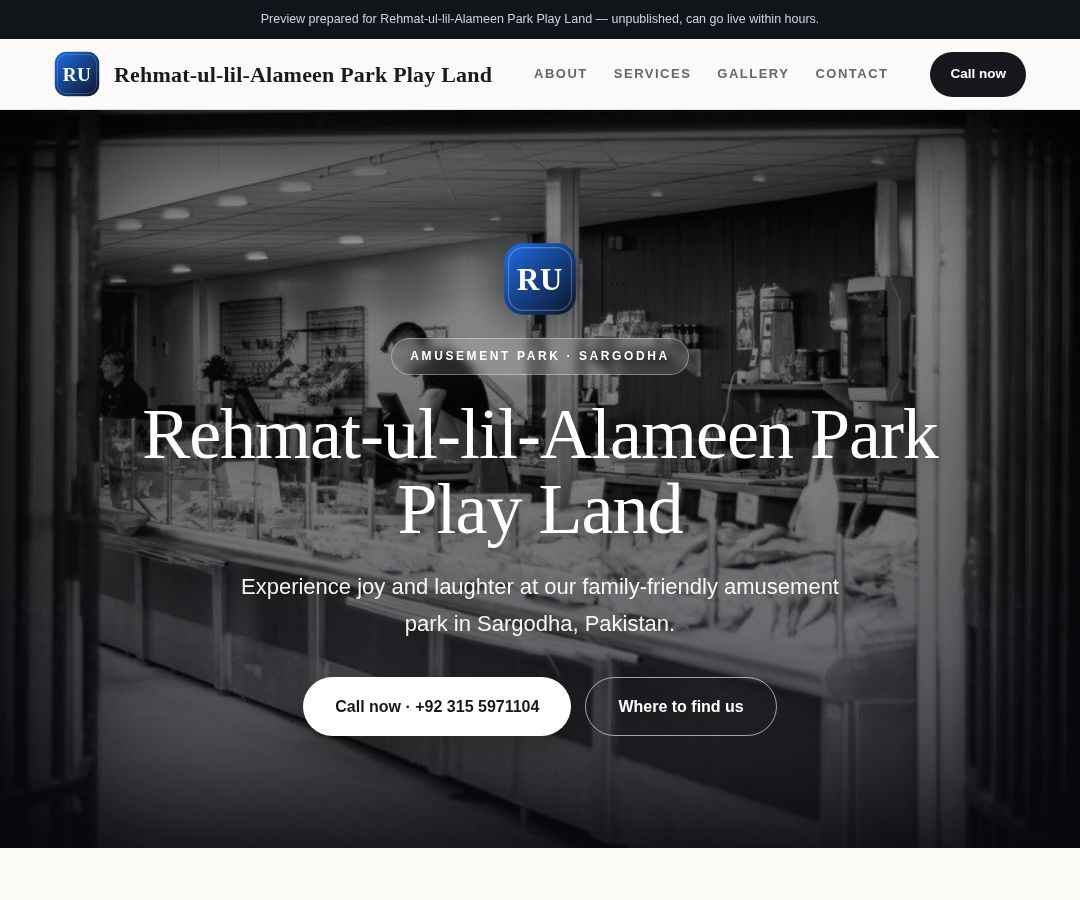Rehmat-ul-lil-Alameen Park Play Land