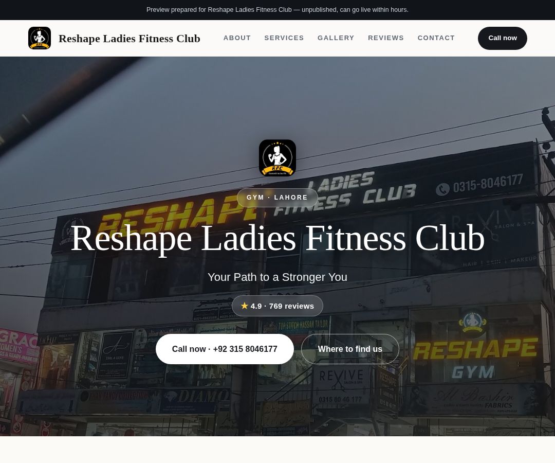 Reshape Ladies Fitness Club