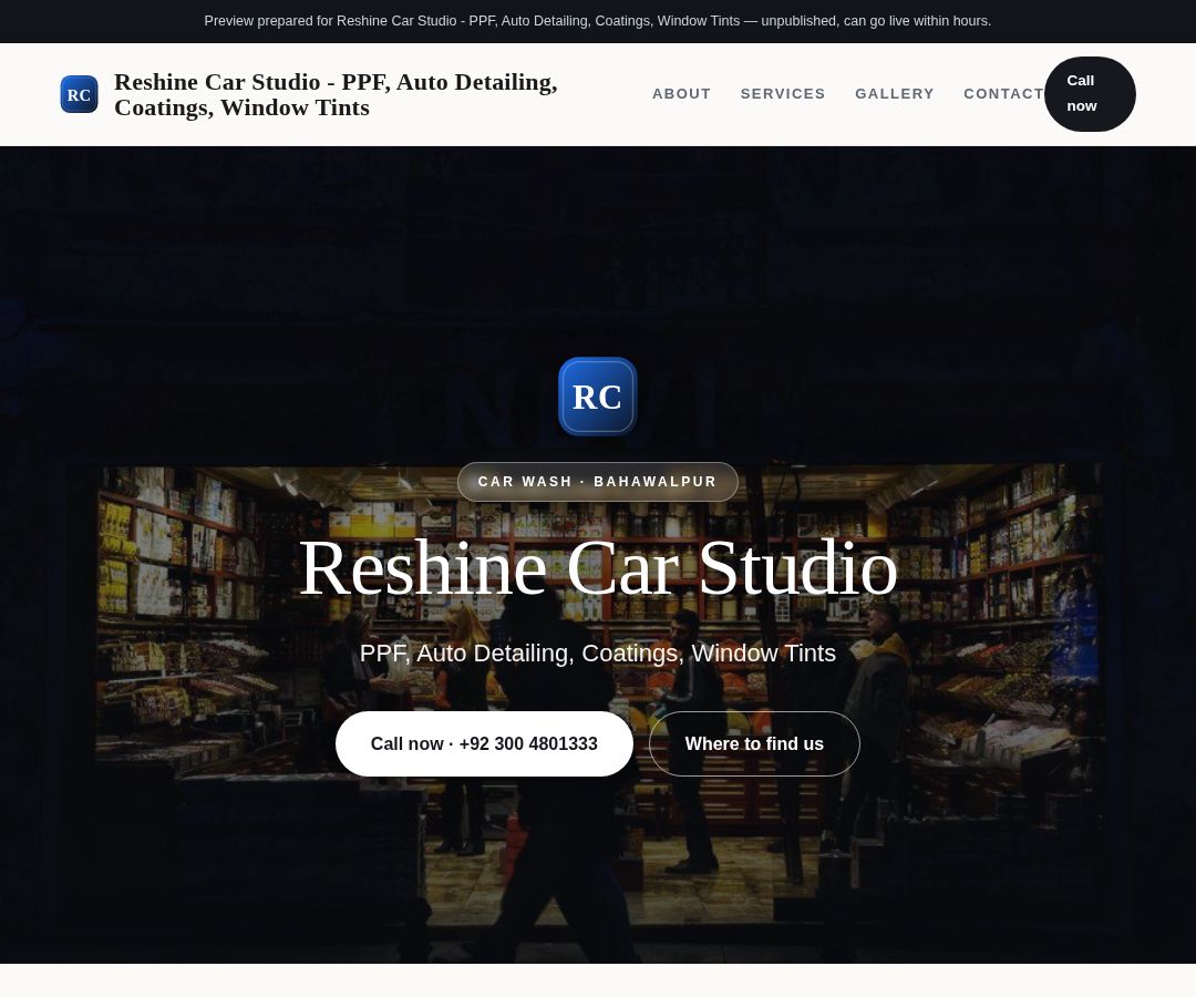 Reshine Car Studio - PPF, Auto Detailing, Coatings, Window Tints