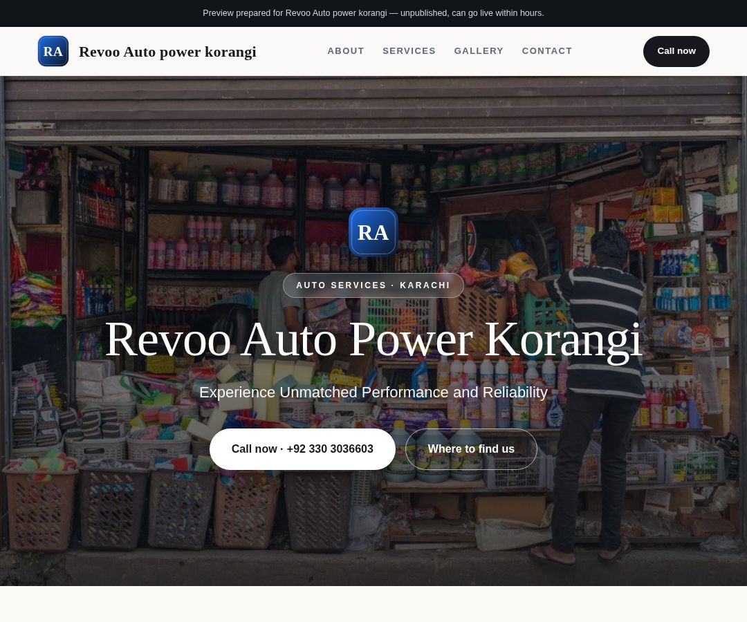 Revoo Auto power korangi